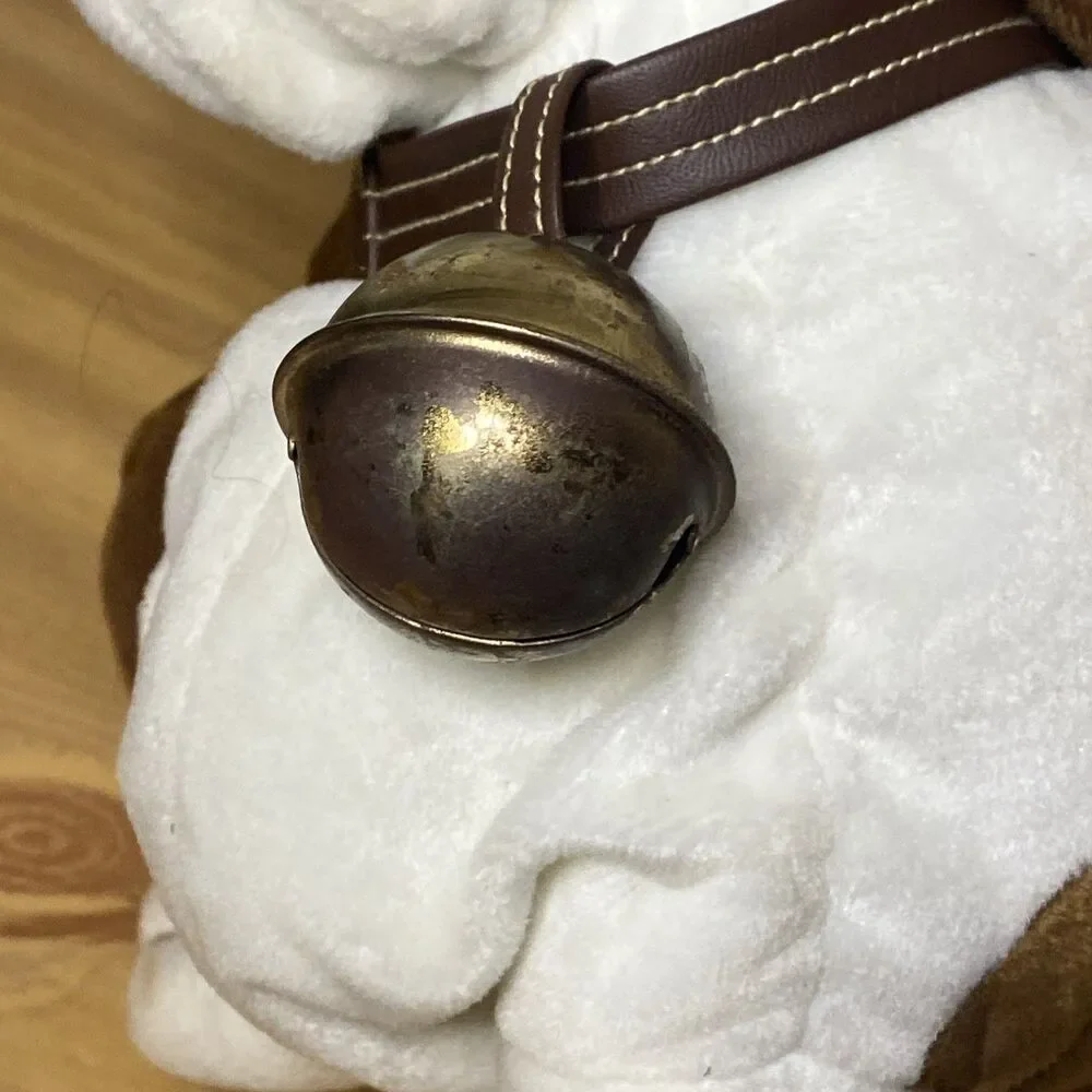 Applause Hush Puppies Holiday Basset Hound Dog Antlers  Bell 14